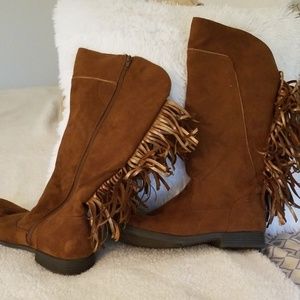 Girls justice brown boots